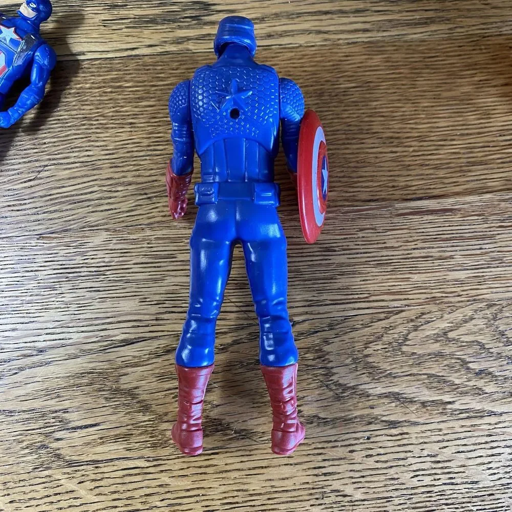 Lot of 8 Toy Marvel Toy Action Figures Spider Man Captain America 4, 6 & 12 Inch